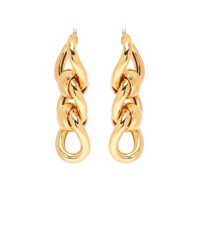 BOTTEGA VENETA Chain-link 18kt gold-plated silver earrings