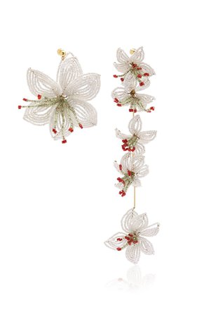 Lily Beaded Flower Earrings By Cult Gaia | Moda Operandi