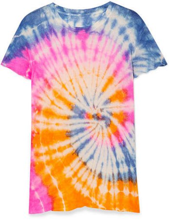 Tie-dyed Cashmere And Silk-blend T-shirt - Pink