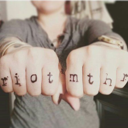 riot finger tattoo - Google Search