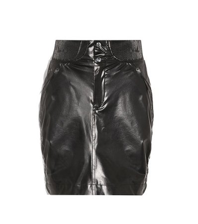 Faux leather miniskirt