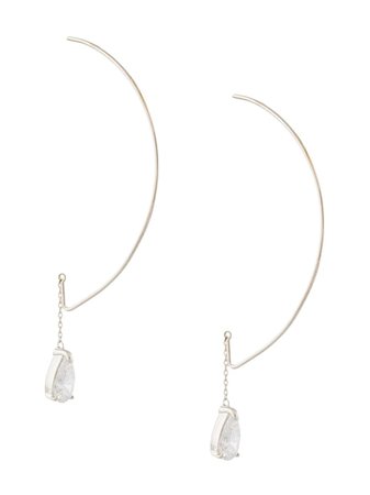 E.M. crystal drop earrings silver EMZ2AP360 - Farfetch