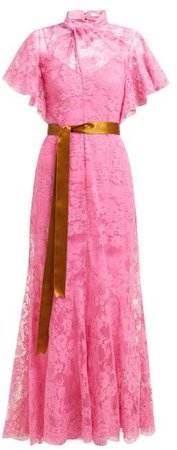 Celestina Floral Lace Gown - Womens - Pink
