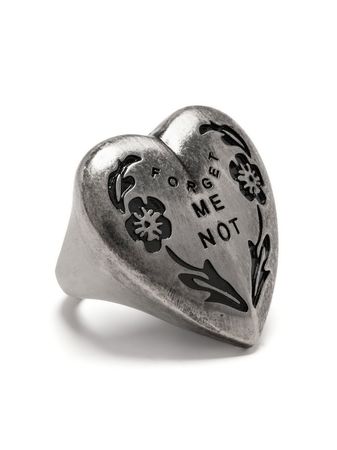 Marni engraved heart-shape ring