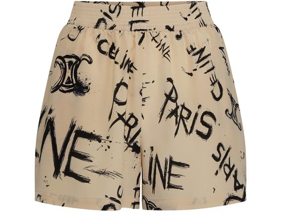 Women's Shorts in crepe de chine | CELINE | 24S