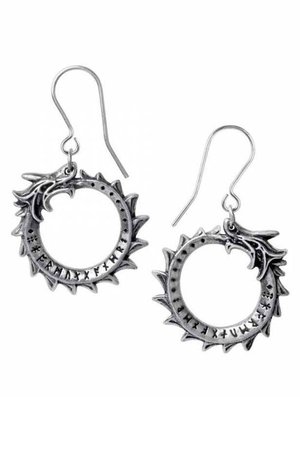 Jormungand Earrings by Alchemy Gothic | Gothic Jewellery