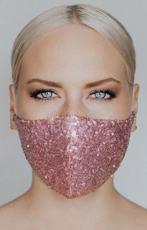 sparkle pink mask