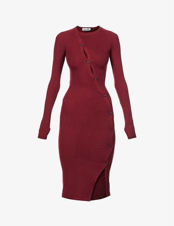 ALIX NYC - Pearson buttoned stretch-knitted midi dress | Selfridges.com