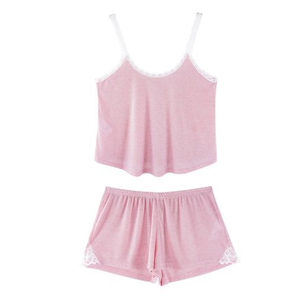 2019 Fashion Pink Camis Tank Tops Lace Patchwork Sexy Shorts Lingerie Women Pajamas Sets Spring Summer Loose Nightgown Female From Newcute, $23.49 | DHgate.Com