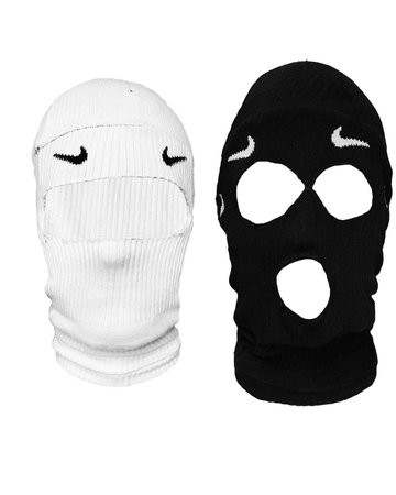 Jimmy Bosi sur Instagram : White ski mask and black balaclava made with @nike socks Made to order