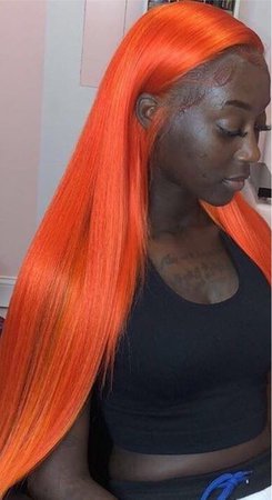 bright orange wig