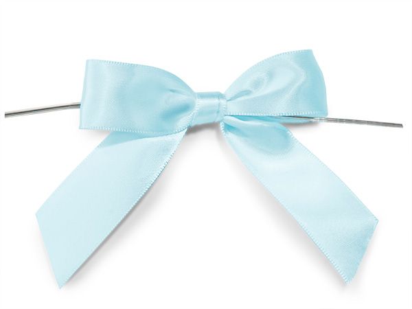 light blue satin bow