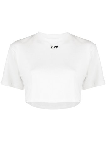 Off-White Cropped short-sleeve T-shirt - Farfetch