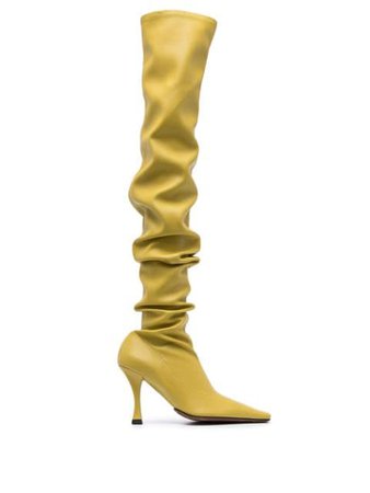 Proenza Schouler square-toe thigh-high boots - FARFETCH
