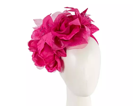 Large Fuchsia flower fascinator by Max Alexander Online in Australia | Hats From OZ