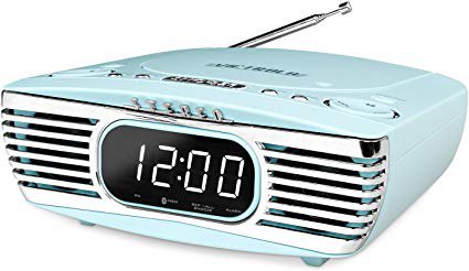 Victrola Bedside Digital LED Alarm Clock Stereo with CD Player and FM Radio, Turquoise: Amazon.ca: Electronics