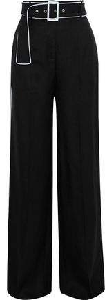 Lily Belted Woven Wide-leg Pants