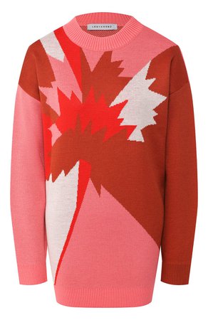 Женский красный свитер с принтом LESYANEBO — купить за 33800 руб. в интернет-магазине ЦУМ, арт. FW19/Н-429F