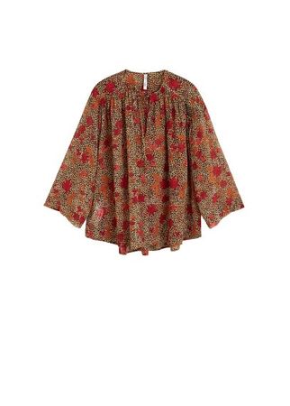 MANGO Printed chiffon blouse