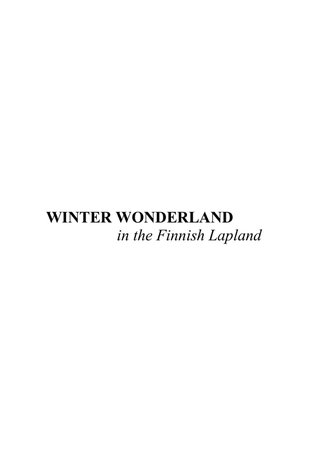 winter wonderland Finland