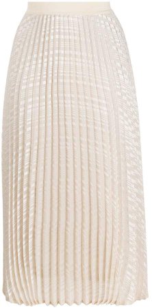 Semicouture printed pleated midi skirt