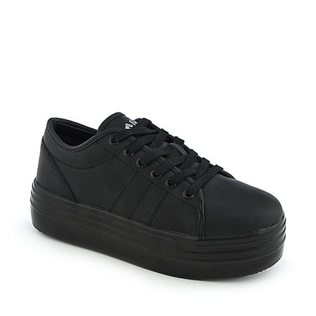 black platform sneakers