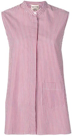 Semicouture striped sleeveless shirt