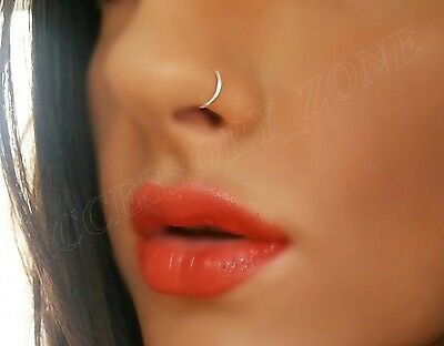 UK Silver Nose Ring Hoop 6mm Extra Small 0.6mm Thin Piercing Stud Body Jewelry | eBay