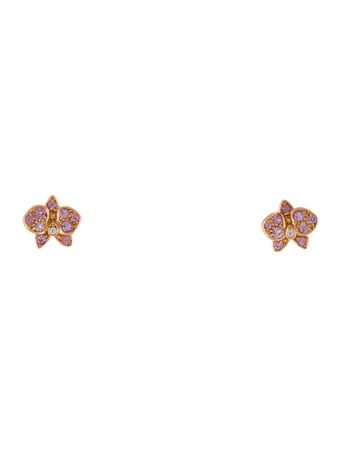 Cartier Caresse D'orchidées Par Cartier Earrings - 18K Rose Gold Stud, Earrings - CRT85263 | The RealReal
