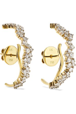 Ana Khouri | Sadie 18-karat gold diamond earrings | NET-A-PORTER.COM