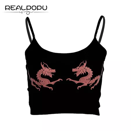 Waatfaak Summer Straps Sleeveless Camis Pattern Dragon Fitness Sexy Crop Tops Women 2017 Basic Casual Tight Clothing Feminino-in Camis from Women's Clothing on Aliexpress.com | Alibaba Group