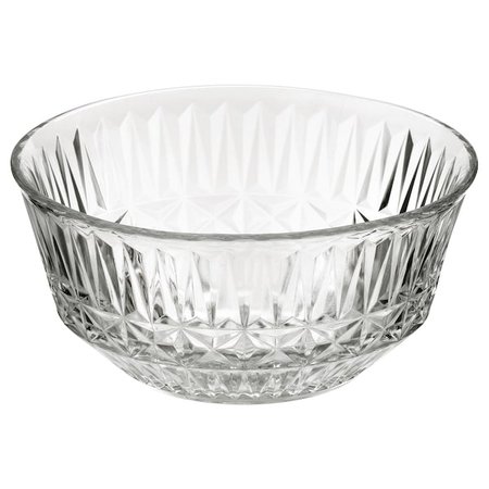 SÄLLSKAPLIG Bowl, clear glass/patterned, 6" - IKEA