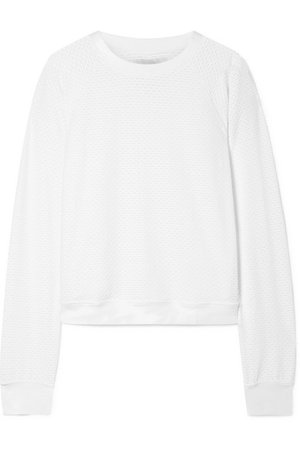 Koral | Sofia stretch-mesh sweater | NET-A-PORTER.COM
