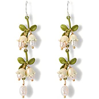 Amazon.com: Pink Flower Dangle Earrings for Women Cute Pearl Leaf Sakura Leaf Earrings Fairy Statement Summer Refreshing Seaside Idyllic Holiday Earrings: Clothing, Shoes & Jewelry