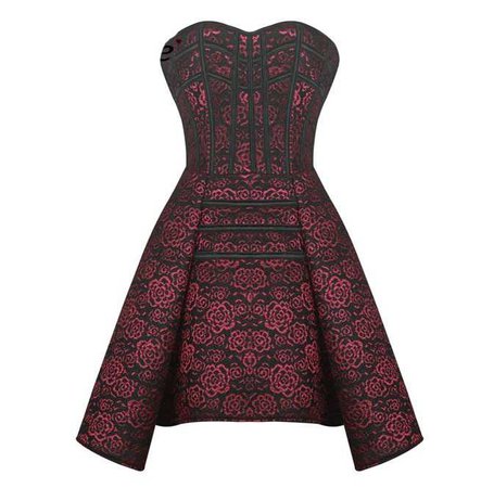 10 Womens Gothic Overbust Evening Corset Dress With Floral Patterns Plus Size $81.99 USD