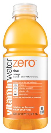 Glaceau Vitamin Water Nutrient Enhanced Water Beverage ZERO, Rise Orange