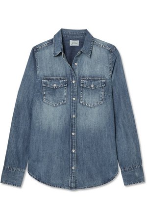 J.Crew Western denim shirt Women's Clothing Tops Shirts Blue [1025018] - $65.38 : J.Crew London On Sale, Wholesale Product Prices Outlet