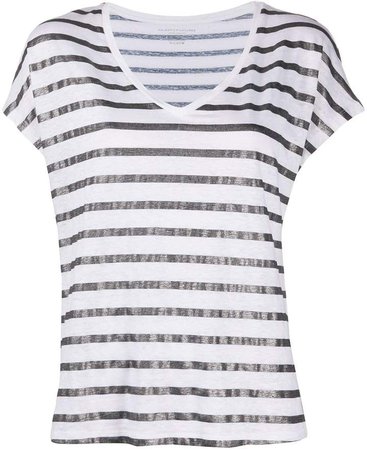 metallic striped T-shirt