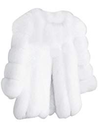 white faux fur coat short - Google Search