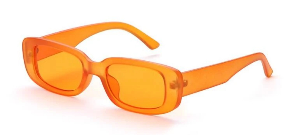 orange square fashion glasses