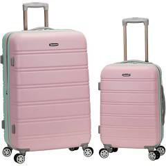 pink suitcases