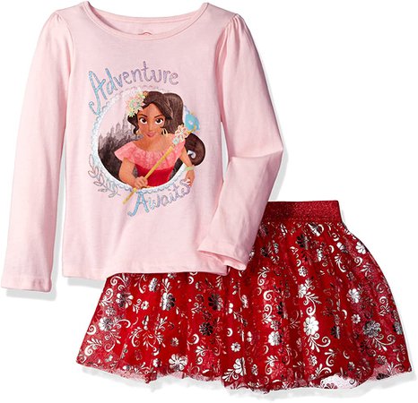 Amazon.com: Disney Girls' Little Elena of Avalor Skirt Set, Flamingo, 4: Clothing
