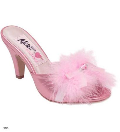 Pink Heels with Feathers