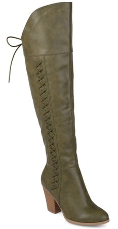 olive knee boots