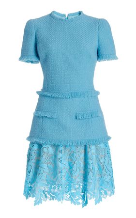 Wool Tweed Mini Dress By Oscar De La Renta | Moda Operandi