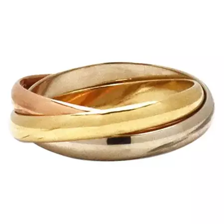 Cartier Trinity Tri-Color Gold Ring at 1stDibs | cartier trinity xs, cartier trinity band colors, cartier tri color ring