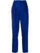 Shop blue Balmain high-waisted pinstripe trousers with Express Delivery - Farfetch