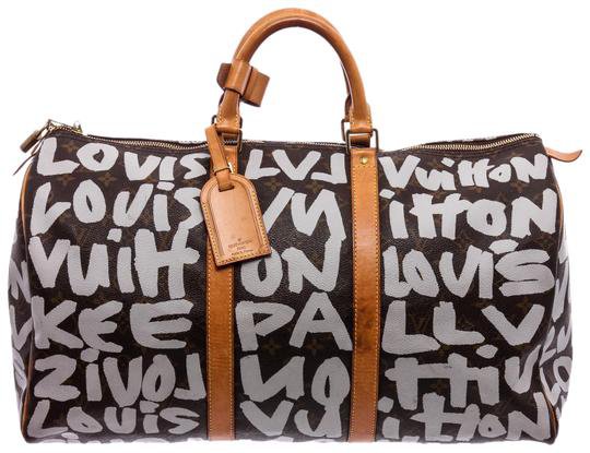 Louis Vuitton Louis Vuitton Graffiti Keepall Monogram Leather 50