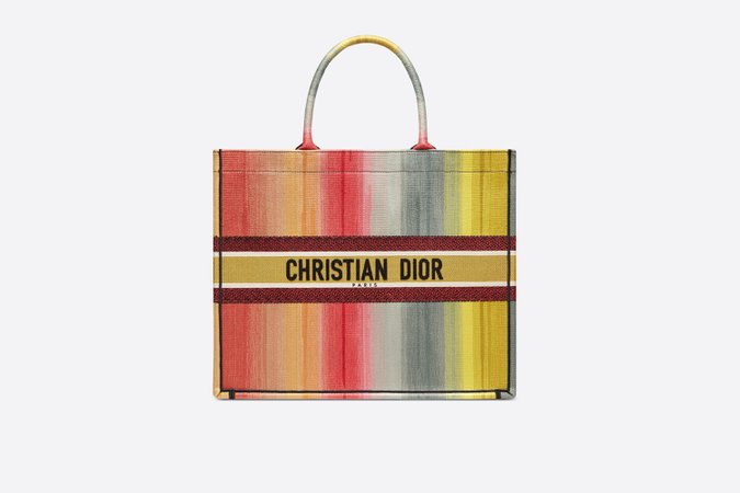 Shop Christian Dior BOOK TOTE 2020 SS Stripes Tropical Patterns Casual Style Street Style 2WAY (M1286ZRRR_M884) by eighty1004 | BUYMA