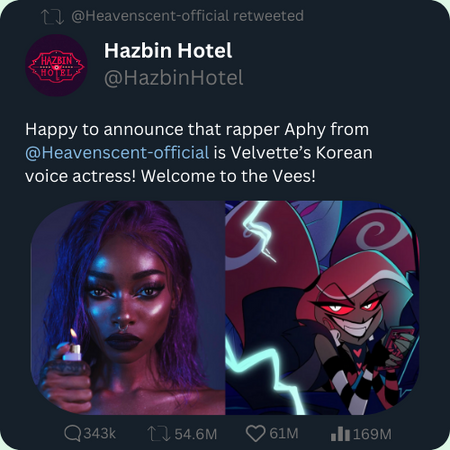 Fake Hazbin Hotel Tweet Heavenscent Feb 2024